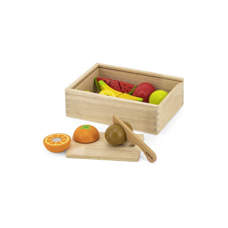 Jucarii din lemn, Fructe de taiat, tip Montessori, +18luni, VIGA