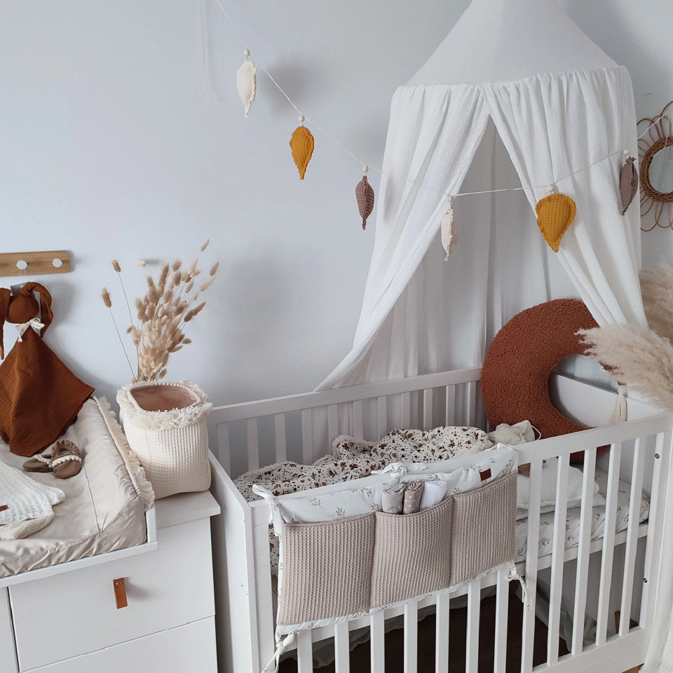 Ghirlanda decorativa pentru camera copilului, Frunze Cappuccino - Mustar, Koell