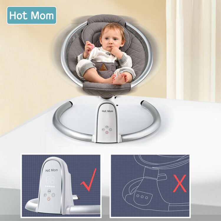 Leagan Electric Pentru Copii  Gri, Hot Mom