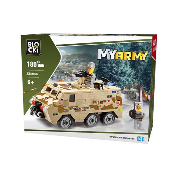Set cuburi constructie MyArmy Vehicul militar de atac, 180 piese,  Blocki