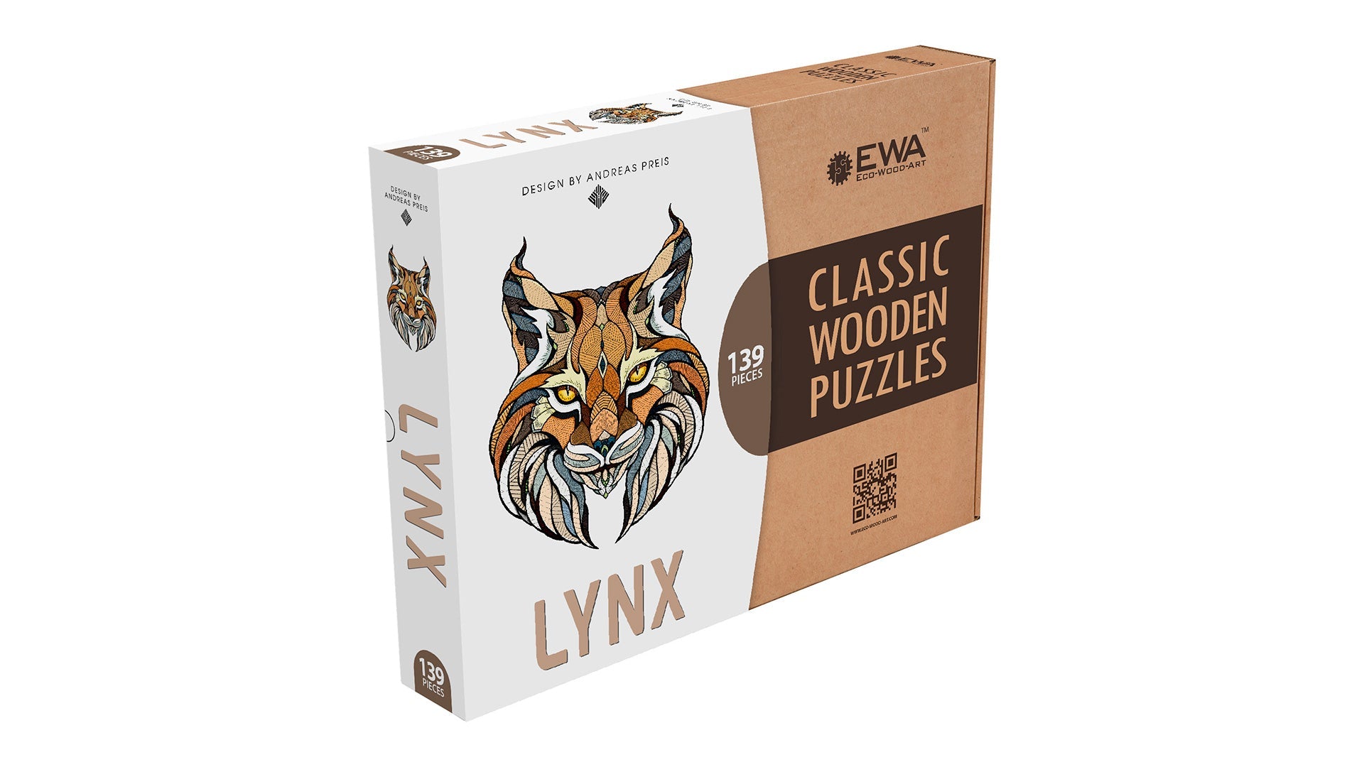 Puzzle din lemn, LYNX, 139 piese @ EWA