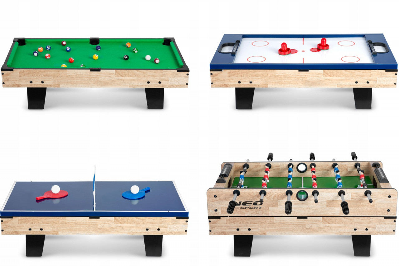 Masa de multi-joc, Neo-Sport, 4in1, Foosball, Biliard, Air Hockey, Ping Pong, NS-800