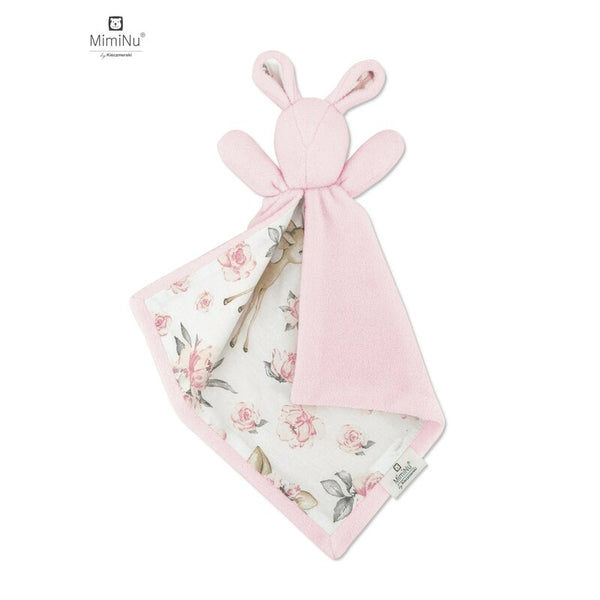 Lanka, Jucarie Textila Moale, pentru Bebelusi, cu Doua Fete, 45 x 27 cm, Sweet Deer, Pink, MimiNu