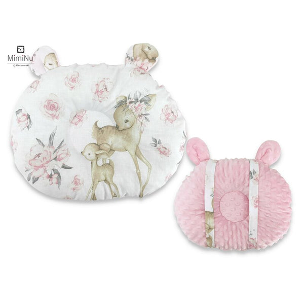 Perna bebelusi Ursulet, Multifunctionala, Minky Pink/ Sweet Deer Pink, MimiNu