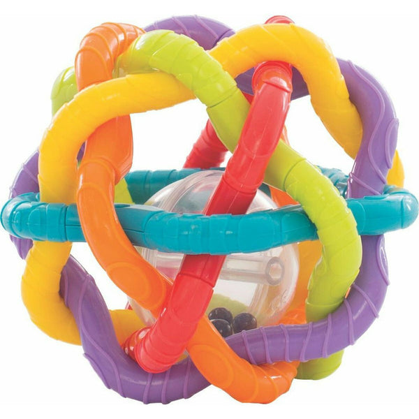 Minge cu activitati pentru bebelusi, Cu zornaitoare, Dimensiune mare, Bendy Ball , Playgro