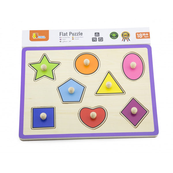 Puzzle cu maner - forme geometrice, VIGA