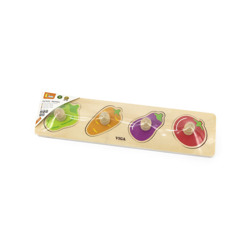 Puzzle Montessori cu maner, Legume, VIGA