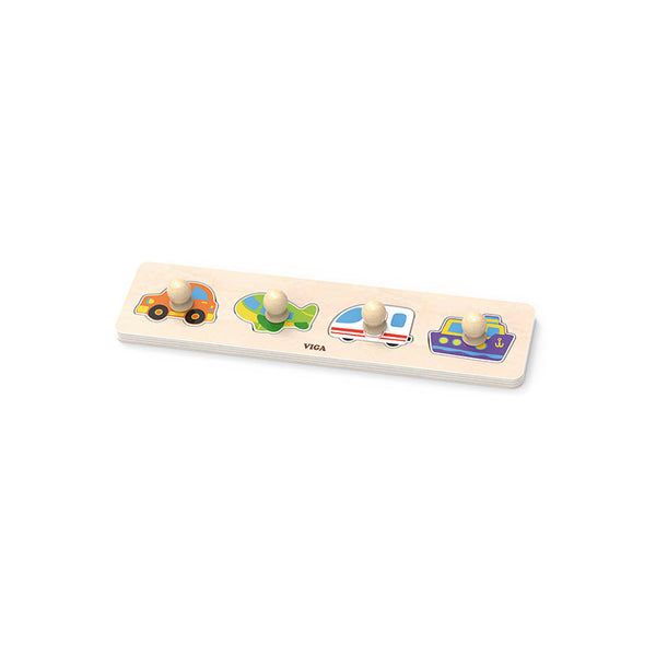 Puzzle Montessori cu maner, Transport, VIGA