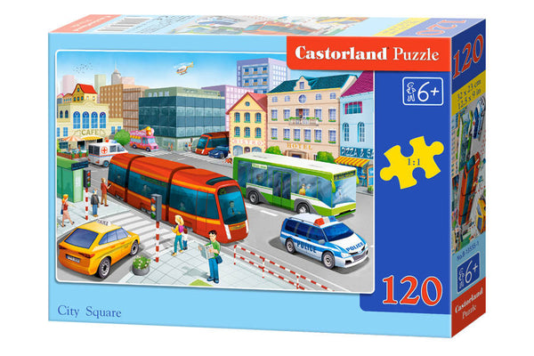 Puzzle pentru copii, City Square, 120 de piese, Jokomisiada