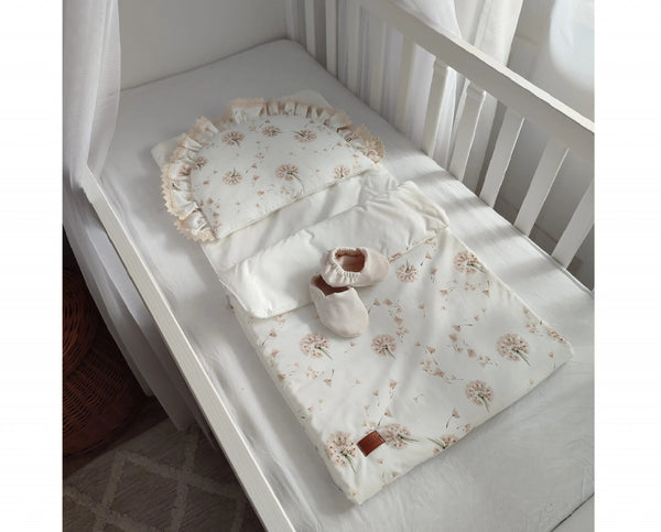 Sac de dormit pentru bebelusi, cu perna plata, grosime 2 tog, Papadii, 80 x 40 cm, Koell