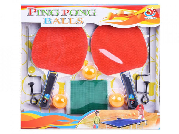 Set Ping Pong, 2 palete din cauciuc, 3 mingi, fileu, Jokomisiada