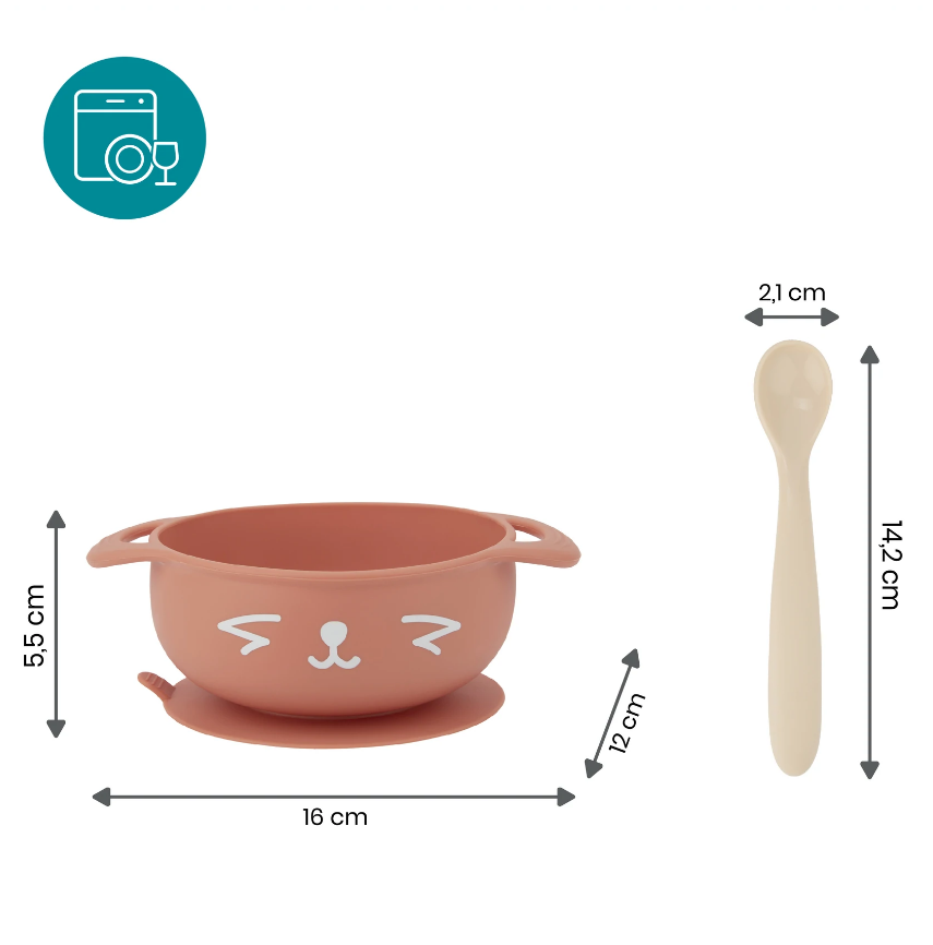 Babymoov - Set de hranire Taste' ISY din silicon, Vulpita